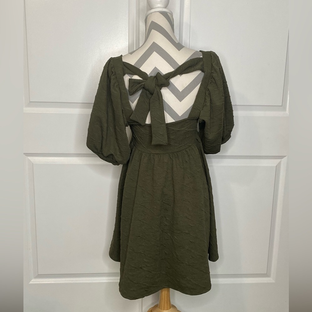 New Free People Small Olive Smoke Violet Mini Dress - Picture 6 of 10